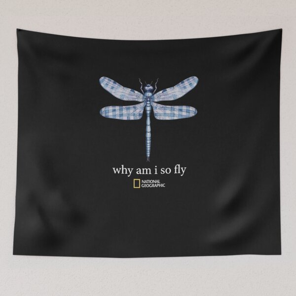 Item preview, National Geographic Dragonfly Why Am I So Fly Vintage Nature Graphic designed and sold by Umbelasyn.