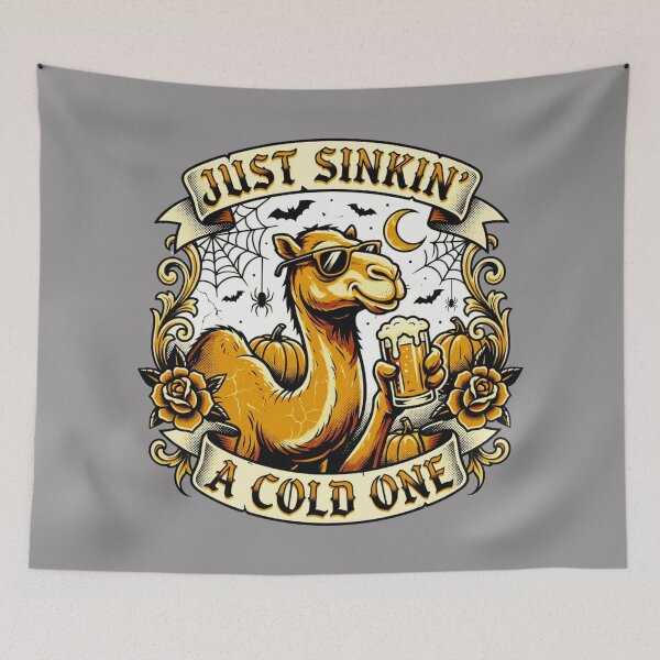 Item preview, Halloween Beer Lover Camel – Just Sinkin' a Cold One – Funny Beer T-Shirt designed and sold by Grang Art Artistic Designs.