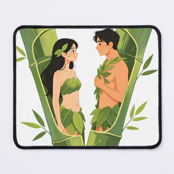 Item preview, The First Couple in Split Bamboo — Philippine Folklore Art designed and sold by Bondingbonding.