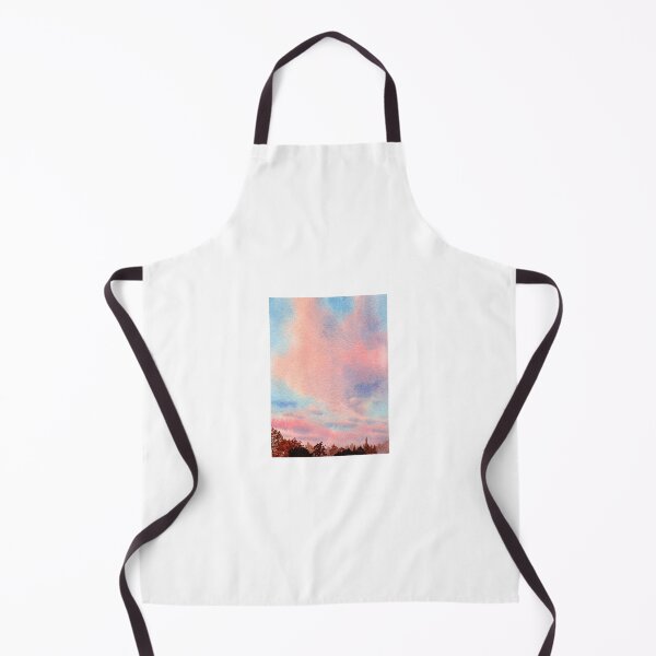Item preview, Pastel Sunset Sky over Tree Silhouettes Watercolor designed and sold by Por564.