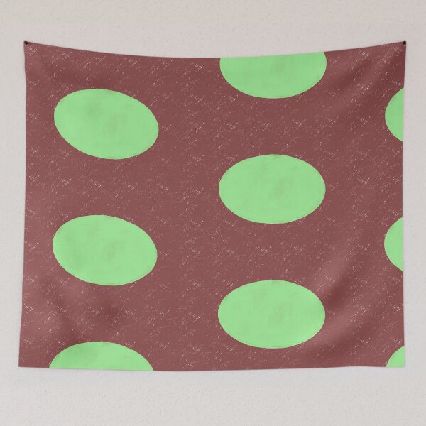 Item preview, Óvalo verde sobre fondo granate texturizado designed and sold by KaleChub.