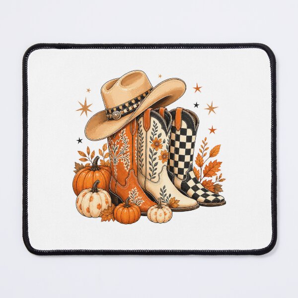 Item preview, Western Cowgirl Cowboy Boots Checkered Fall Autumn designed and sold by wansilastomi.