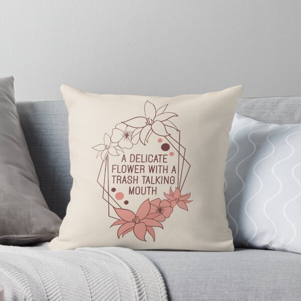 Item preview, A Delicate Flower With A Trash Talking Mouth - Funny Sassy Floral Geometric Art designed and sold by the-Z3nith.