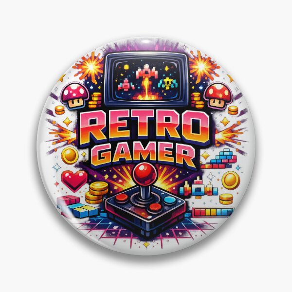 Item preview, Retro Gamer Arcade Joystick Neon Gaming Nostalgia Design. designed and sold by The-T-In-Retro.