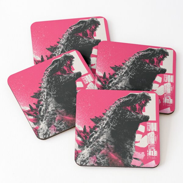 Item preview, Kaiju Monster Duotone Pink  designed and sold by AnimeArsenalPrints.