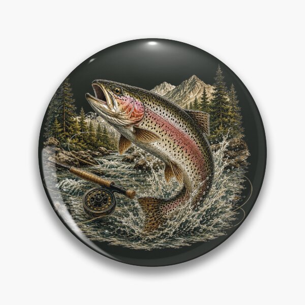 Item preview, Vintage Rainbow Trout – Premium Fly Fishing Illustration designed and sold by Northbound Trail.