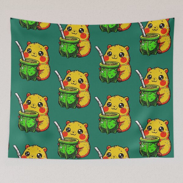 Item preview, Chibi Capybara with Large Mate | Kawaii Yerba Mate Design designed and sold by AstronautMerch.