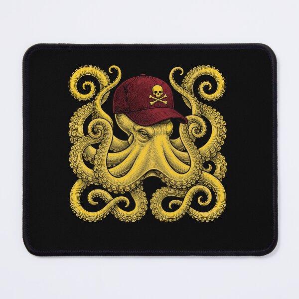 Item preview, Pirate Octopus Skull Baseball Cap Marine Animal designed and sold by Doodleoub.
