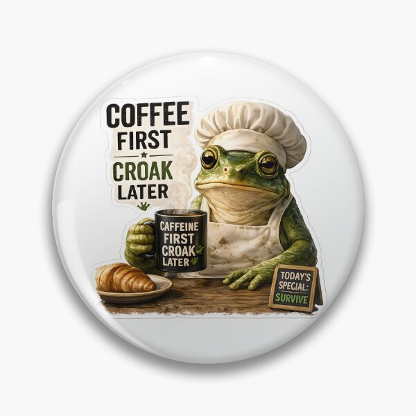Item preview, Coffee First, Croak Later designed and sold by TinyWeird.