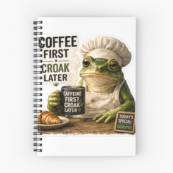Item preview, Coffee First, Croak Later designed and sold by TinyWeird.