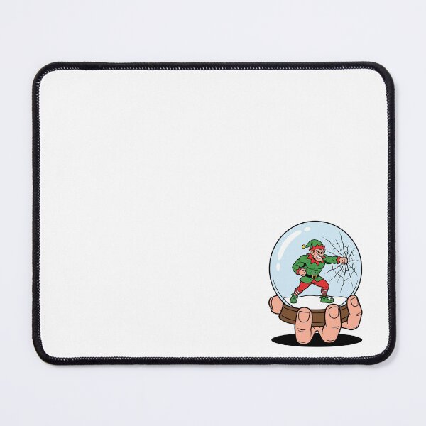 Item preview, Angry Muscle Elf Escaping Christmas Snow Globe Comic Art designed and sold by Rare By Hero.