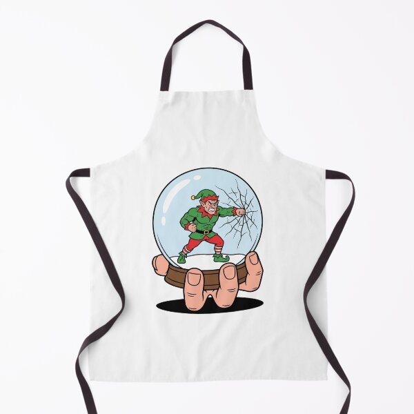 Item preview, Angry Muscle Elf Escaping Christmas Snow Globe Comic Art designed and sold by Rare By Hero.