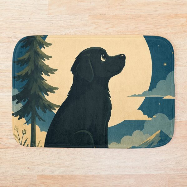 Aperçu de l'œuvre Labrador sous la lune – Nuit sereine créée et vendue par Goodthingstree.