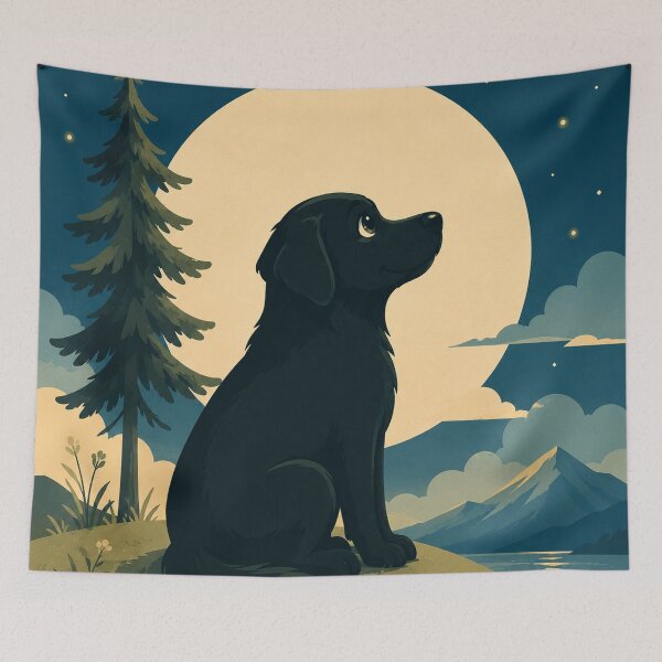 Item preview, Labrador Under the Moon – Serene Night designed and sold by Goodthingstree.
