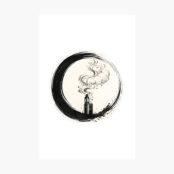 Artikelvorschau, Zen Clouds – Minimalist Japanese Vape Ink Art entworfen und verkauft von House of Taste Vape Designs.