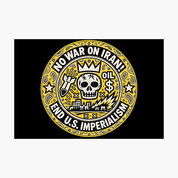 Item preview, No War on Iran! End U.S. Imperialism (Latin Kings Version) designed and sold by DIRTYDUNNZ.