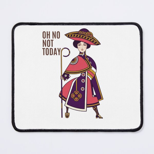Item preview, "OH NO NOT TODAY" Vintage Art Nouveau Parody Design designed and sold by MKTreasures.