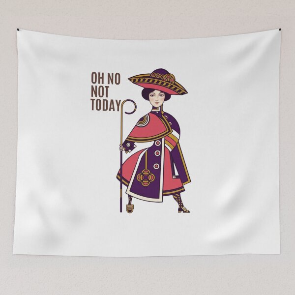 Item preview, "OH NO NOT TODAY" Vintage Art Nouveau Parody Design designed and sold by MKTreasures.