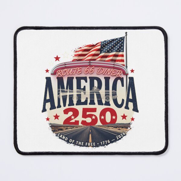 Item preview, America 250 Route 66 Diner Vintage Convertible Road Trip Shirt v3 designed and sold by DarylWelsh2024.