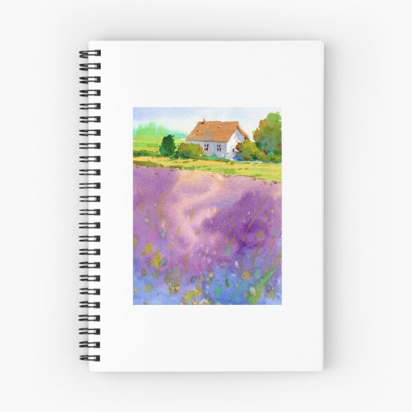 Item preview, Lavender Field Farmhouse Countryside Watercolor designed and sold by Por564.