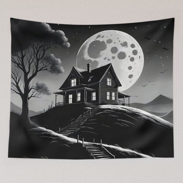 Item preview, House on the hill designed and sold by ARabbitHole.