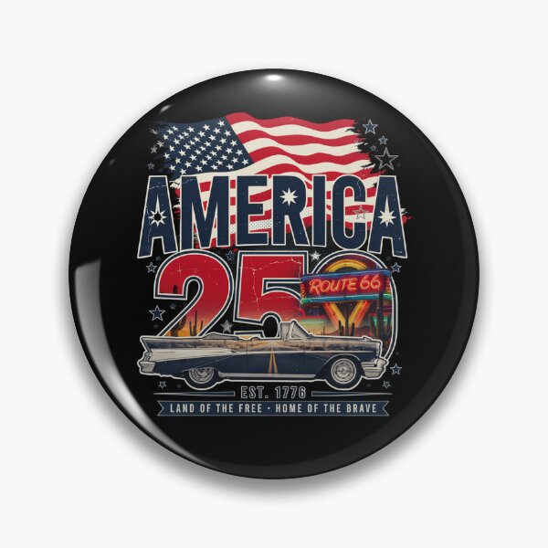 Item preview, America 250 Route 66 Diner Vintage Convertible Road Trip Shirt v4 designed and sold by DarylWelsh2024.