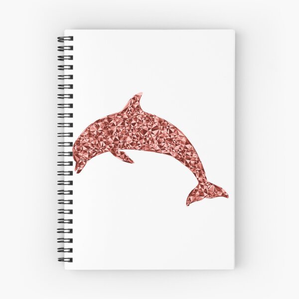 Item preview, Diving Dolphin Red Triangular Mosaic Silhouette Design designed and sold by DymondDesigns.
