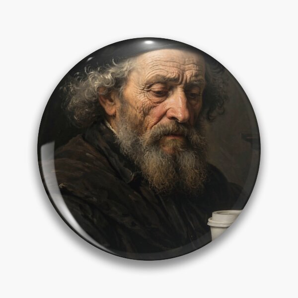 Item preview,  Chiaroscuro Coffee Break - Old Master with Takeaway Cup designed and sold by Surviving Monday Club.