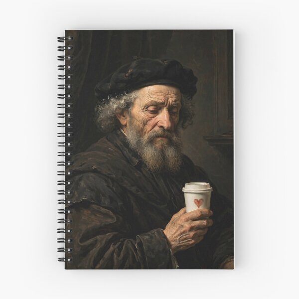 Item preview,  Chiaroscuro Coffee Break - Old Master with Takeaway Cup designed and sold by Surviving Monday Club.