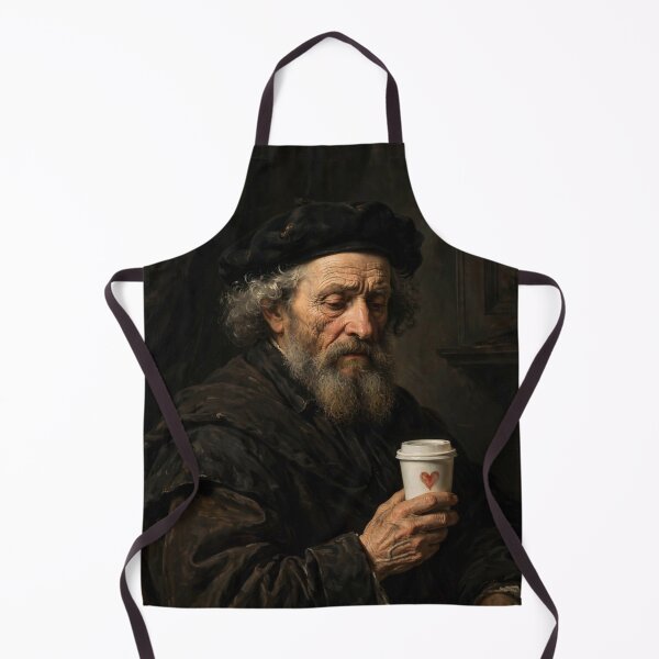 Item preview,  Chiaroscuro Coffee Break - Old Master with Takeaway Cup designed and sold by Surviving Monday Club.