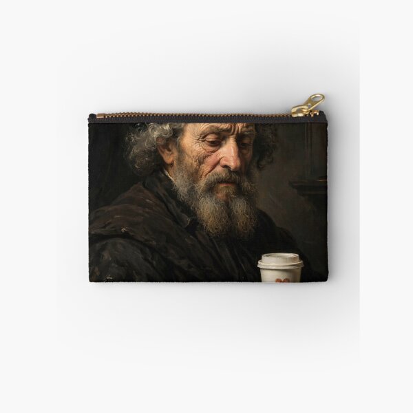 Item preview,  Chiaroscuro Coffee Break - Old Master with Takeaway Cup designed and sold by Surviving Monday Club.