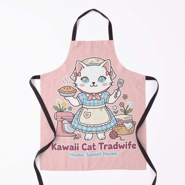Item preview, Kawaii Cat Tradwife: Home Sweet Home Baker designed and sold by CuteKats.