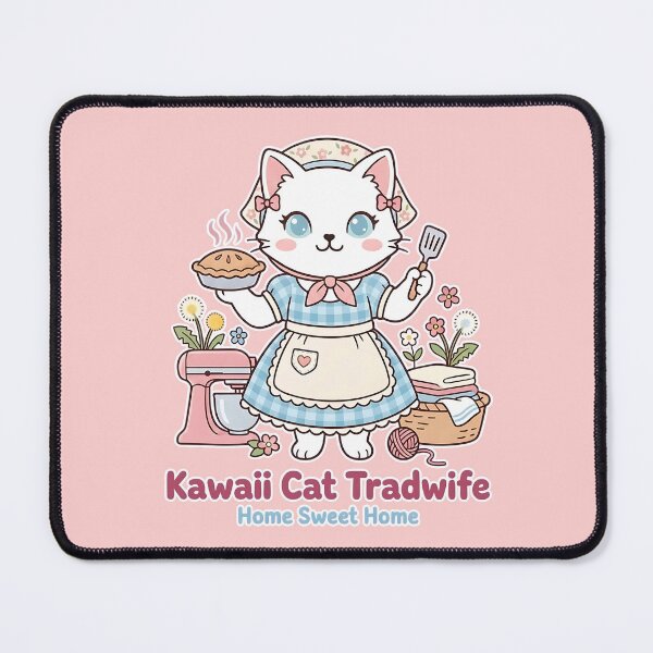 Item preview, Kawaii Cat Tradwife: Home Sweet Home Baker designed and sold by CuteKats.