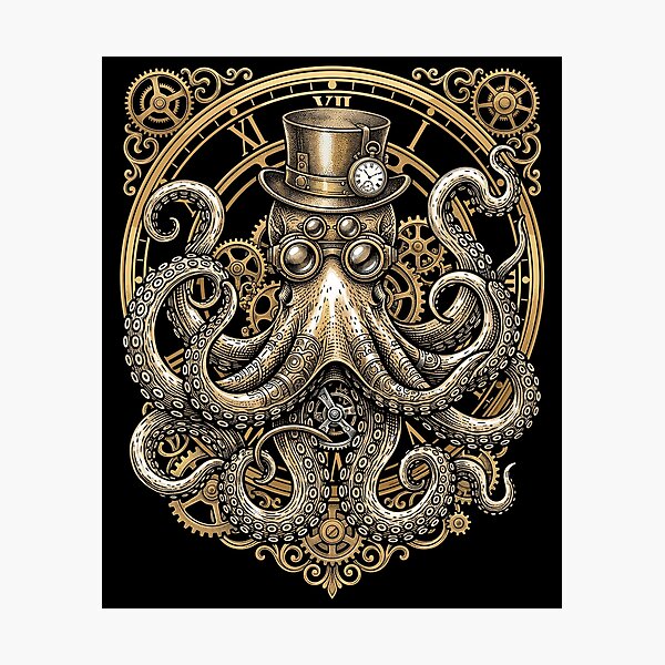 Item preview, Steampunk Octopus Fantasy Lover designed and sold by Doodleoub.