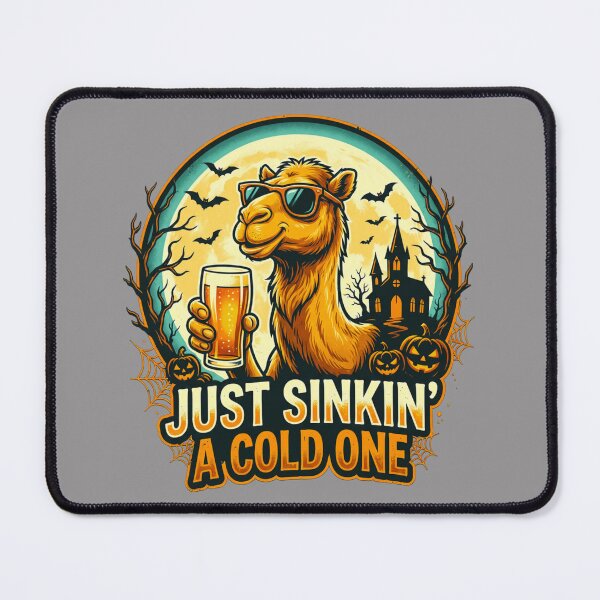 Item preview, Camel Lover's Halloween Beer – Just Sinkin' a Cold One – Funny Beer T-Shirt designed and sold by Grang Art Artistic Designs.