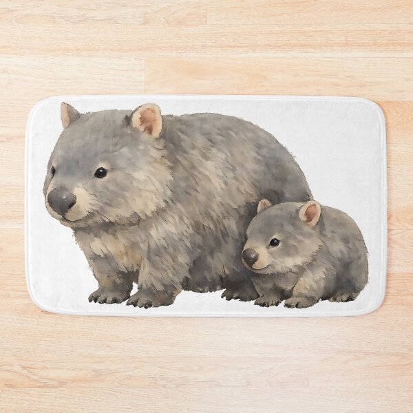 Item preview, Wombat and Joey: Watercolour Illustration designed and sold by Jaruart.