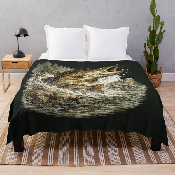 Item preview, Vintage Walleye – Premium Freshwater Fishing Illustration designed and sold by Northbound Trail.