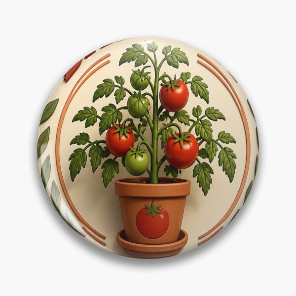 Item preview, Balcony Tomato Club Vintage Gardening Badge Est. This Summer designed and sold by mo-carnival.