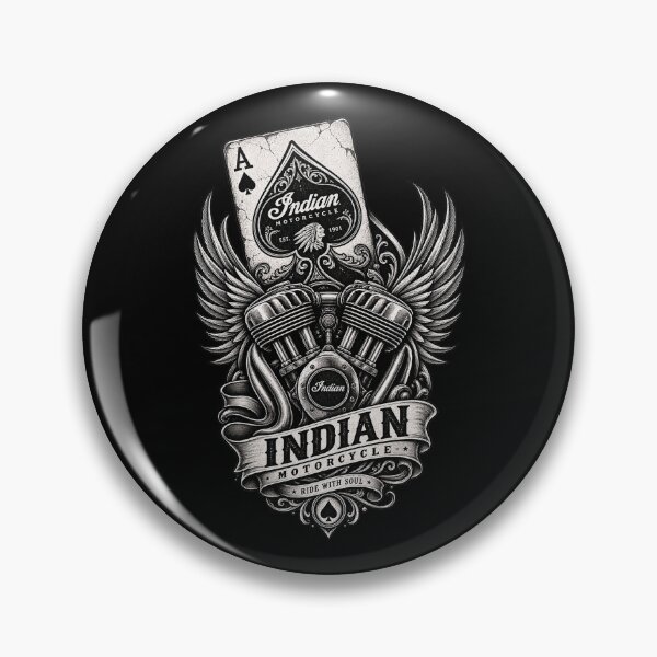 Item preview, Indian Motorcycle Ace of Spades designed and sold by IronRoadCo.