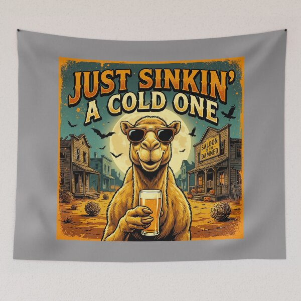 Item preview, Beer Lover Camel – Funny Halloween Just Sinkin' a Cold One – Funny Beer T-Shirt designed and sold by Grang Art Artistic Designs.