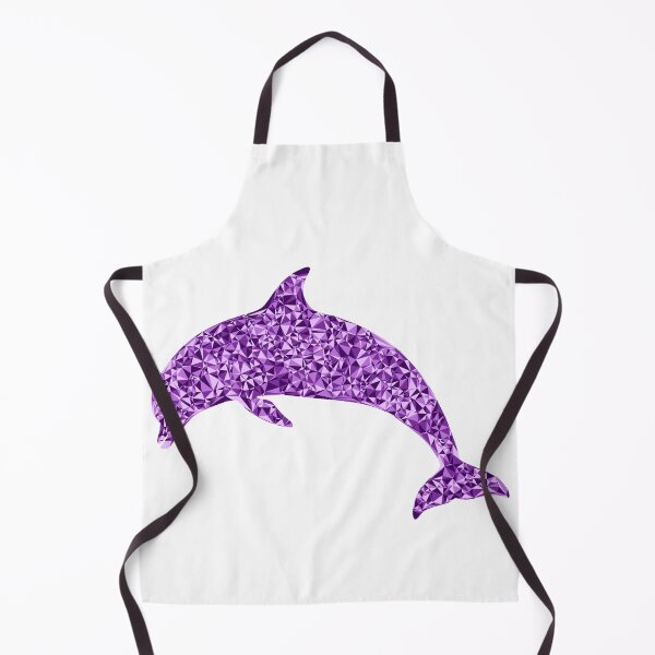 Item preview, Purple Triangular Mosaic Diving Dolphin Silhouette Design designed and sold by DymondDesigns.