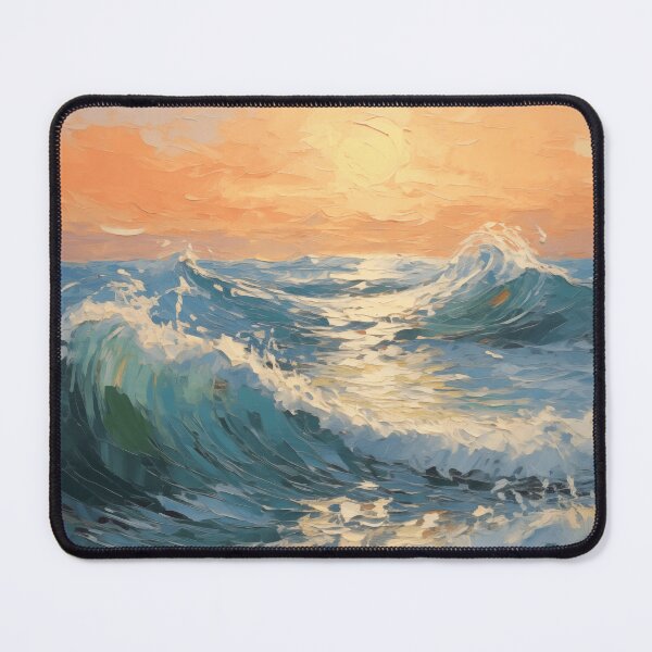 Item preview, Ocean Sunset Impressionist Waves Art designed and sold by juliantomarwa12.