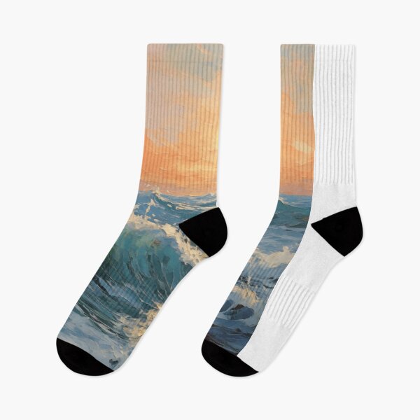 Item preview, Ocean Sunset Impressionist Waves Art designed and sold by juliantomarwa12.