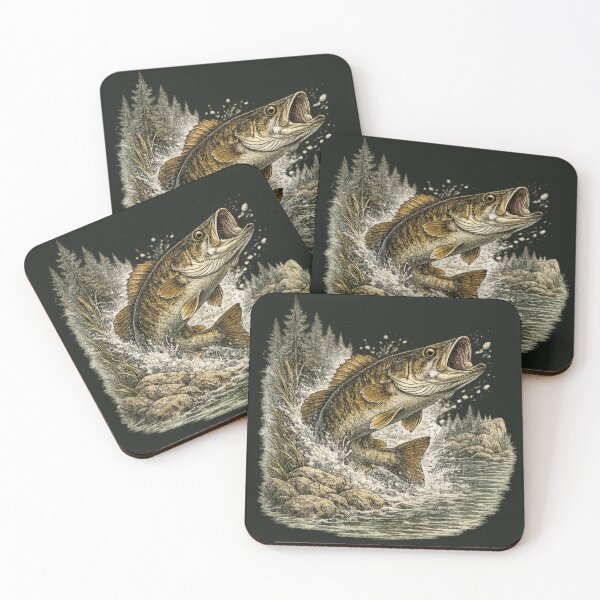Item preview, Vintage Smallmouth Bass – Premium Freshwater Fishing Illustration designed and sold by Northbound Trail.