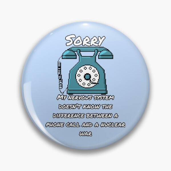 Item preview, Retro Rotary Phone Introvert Anxiety Meme Pixel Art designed and sold by OpenTabsDesigns.