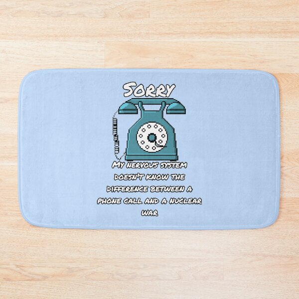 Item preview, Retro Rotary Phone Introvert Anxiety Meme Pixel Art designed and sold by OpenTabsDesigns.
