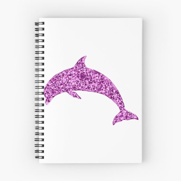 Item preview, Diving Dolphin Pink Triangular Mosaic Silhouette Design designed and sold by DymondDesigns.