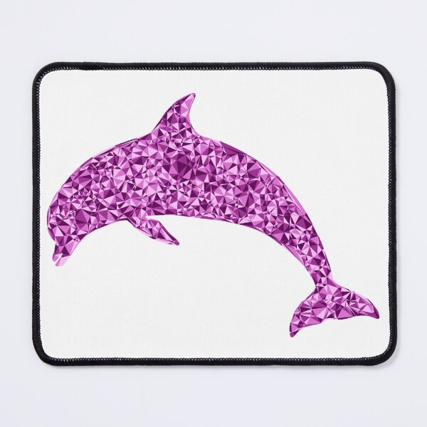 Item preview, Diving Dolphin Pink Triangular Mosaic Silhouette Design designed and sold by DymondDesigns.
