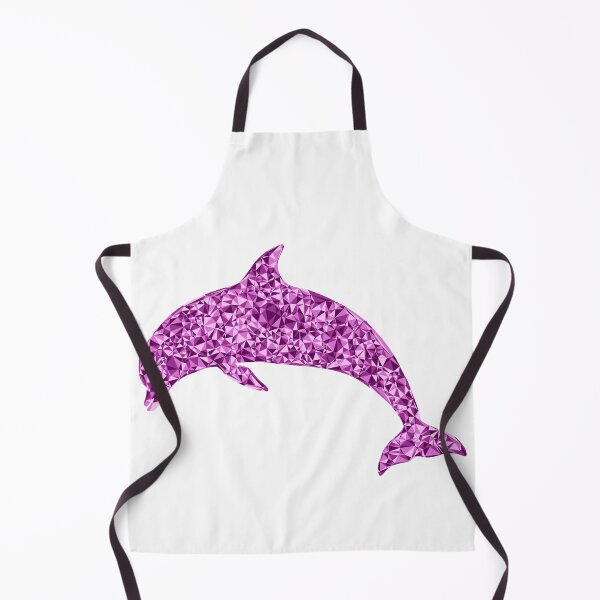 Item preview, Pink Triangular Mosaic Diving Dolphin Silhouette Design designed and sold by DymondDesigns.