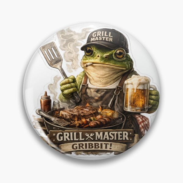 Item preview, Grill Master Ribbit | Funny BBQ Frog designed and sold by TinyWeird.